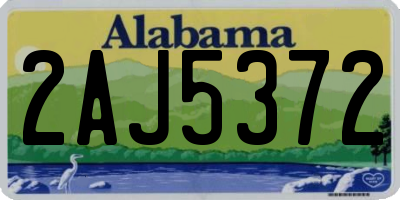 AL license plate 2AJ5372