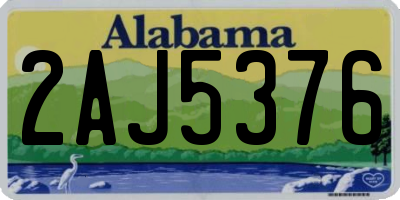 AL license plate 2AJ5376