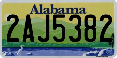 AL license plate 2AJ5382