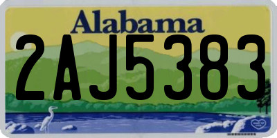 AL license plate 2AJ5383
