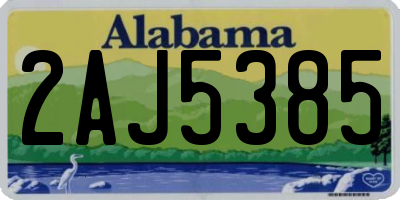AL license plate 2AJ5385