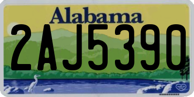 AL license plate 2AJ5390