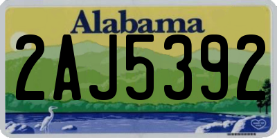 AL license plate 2AJ5392