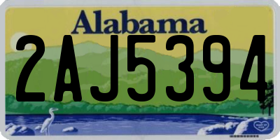 AL license plate 2AJ5394