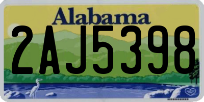 AL license plate 2AJ5398
