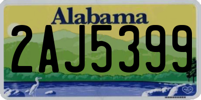 AL license plate 2AJ5399