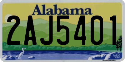 AL license plate 2AJ5401