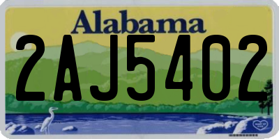 AL license plate 2AJ5402