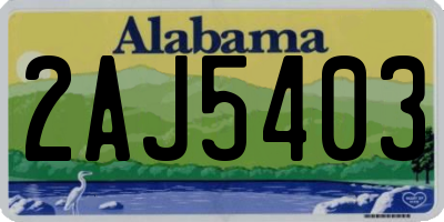 AL license plate 2AJ5403