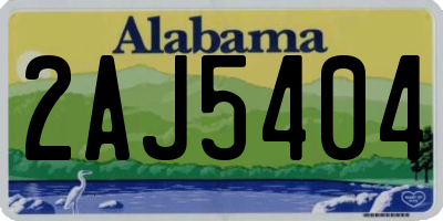 AL license plate 2AJ5404