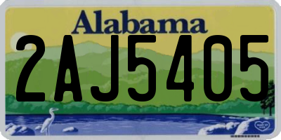 AL license plate 2AJ5405