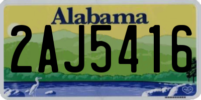 AL license plate 2AJ5416