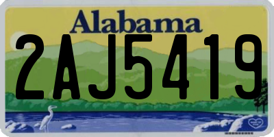 AL license plate 2AJ5419
