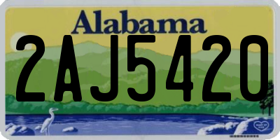 AL license plate 2AJ5420