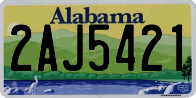 AL license plate 2AJ5421