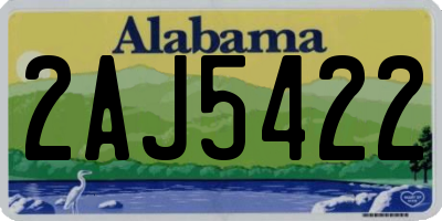 AL license plate 2AJ5422
