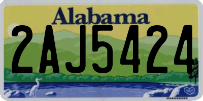 AL license plate 2AJ5424