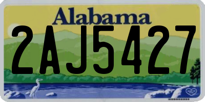 AL license plate 2AJ5427