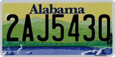 AL license plate 2AJ5430
