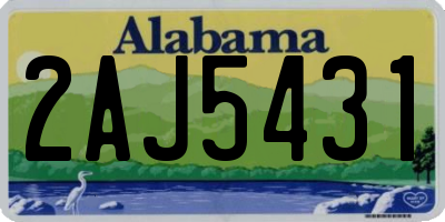AL license plate 2AJ5431