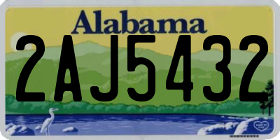 AL license plate 2AJ5432