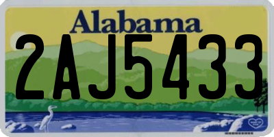 AL license plate 2AJ5433