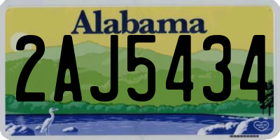 AL license plate 2AJ5434