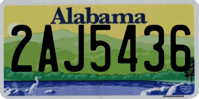AL license plate 2AJ5436