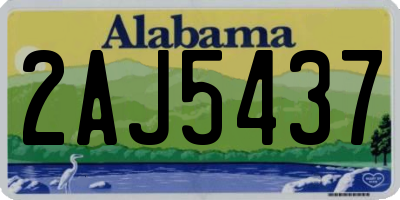 AL license plate 2AJ5437