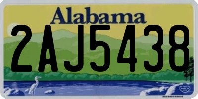 AL license plate 2AJ5438