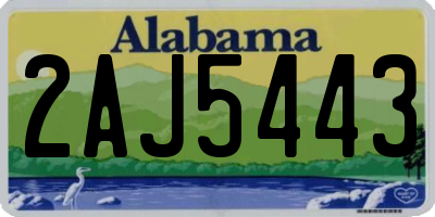 AL license plate 2AJ5443