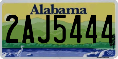 AL license plate 2AJ5444