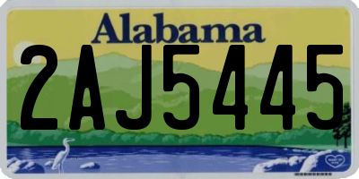 AL license plate 2AJ5445