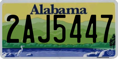 AL license plate 2AJ5447