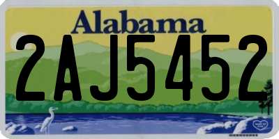 AL license plate 2AJ5452