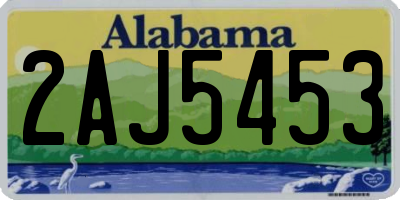 AL license plate 2AJ5453