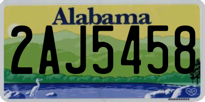 AL license plate 2AJ5458
