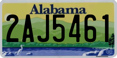 AL license plate 2AJ5461