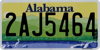 AL license plate 2AJ5464
