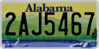 AL license plate 2AJ5467