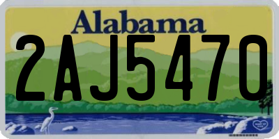 AL license plate 2AJ5470
