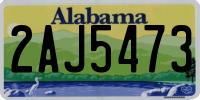 AL license plate 2AJ5473