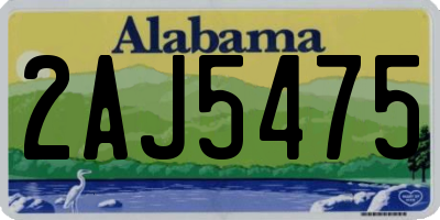 AL license plate 2AJ5475