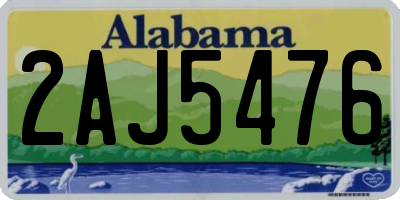 AL license plate 2AJ5476