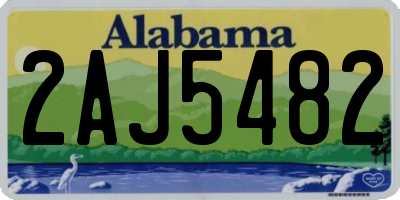 AL license plate 2AJ5482