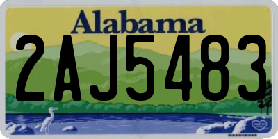 AL license plate 2AJ5483