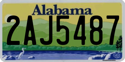 AL license plate 2AJ5487