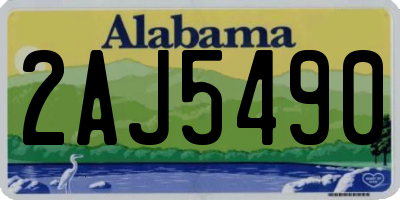 AL license plate 2AJ5490