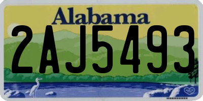 AL license plate 2AJ5493