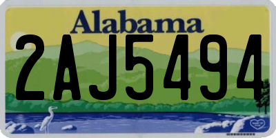 AL license plate 2AJ5494